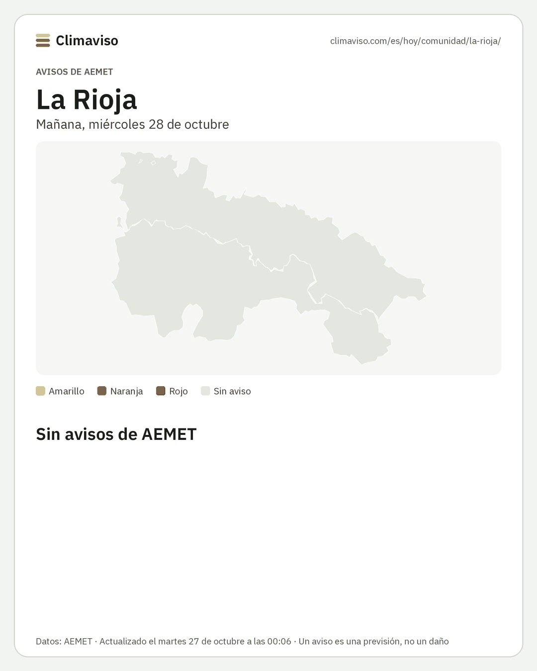 Avisos de AEMET en La Rioja, Mañana
